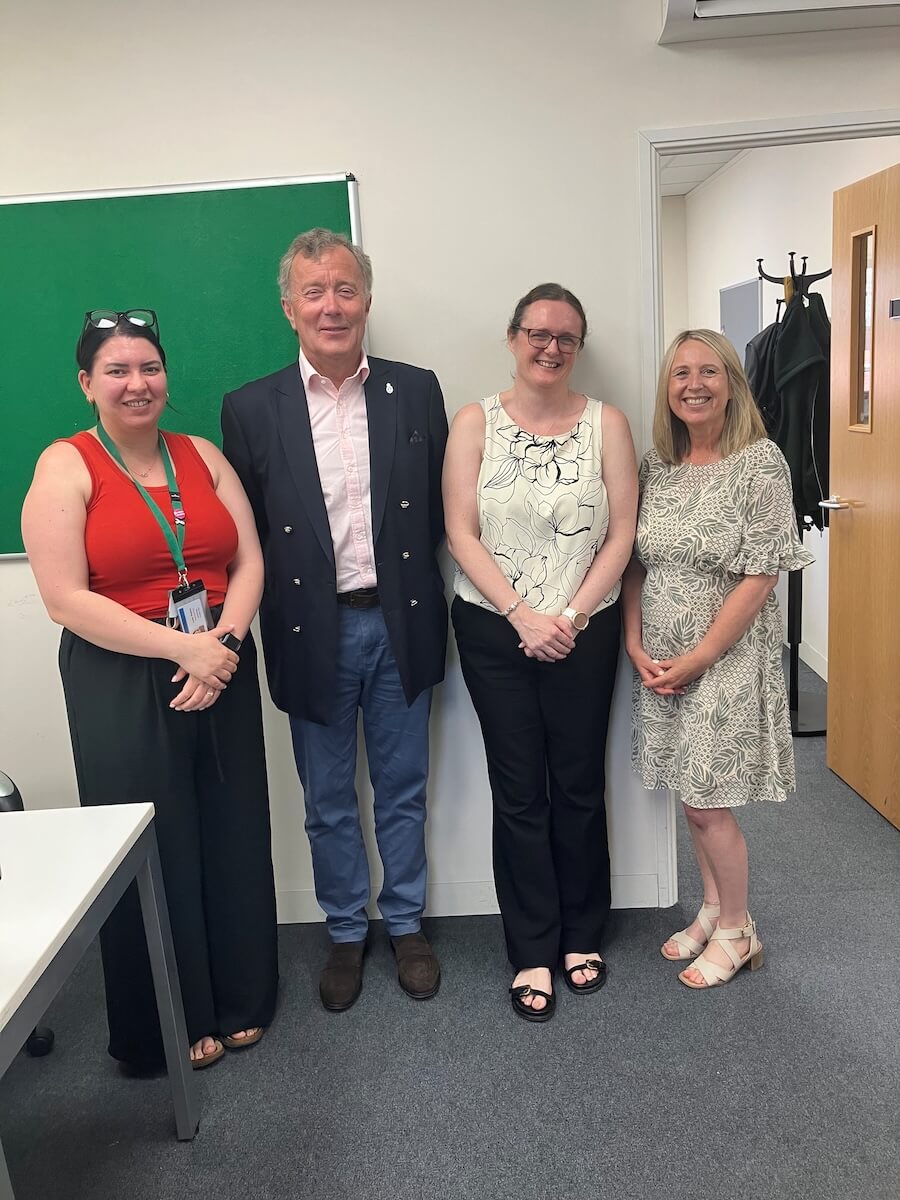 L-r Louisa Wrighton, Dr Alexander Goodwin - High Sheriff of Wiltshire, Kate Rowland and Emma Maclennan-2