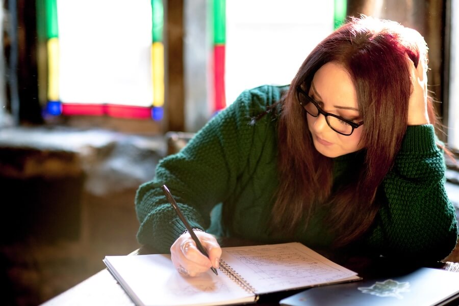 Genna Writing-2 Genna Tarling, first-time author of Mirus Realms: Call of the Forest